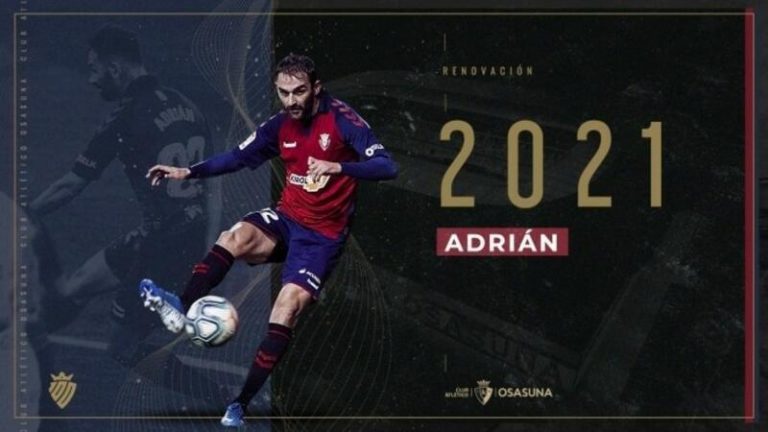 Adrián López renueva una temporada con Osasuna