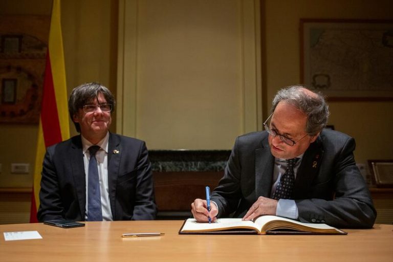 Puigdemont sobre la inhabilitación de Torra: 