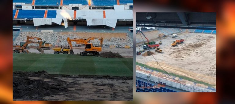 Sin césped con y todo a medio hacer: así luce el Bernabéu antes de LaLiga