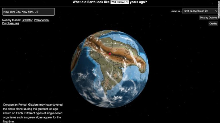 Crean un mapa interactivo para situar las ciudades actuales hace millones de años