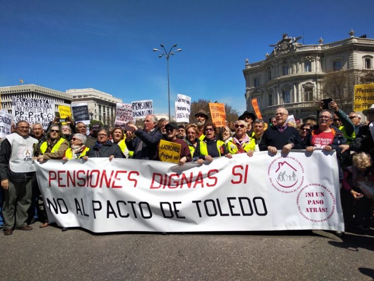 Pensionistas avisan al Pacto de Toledo