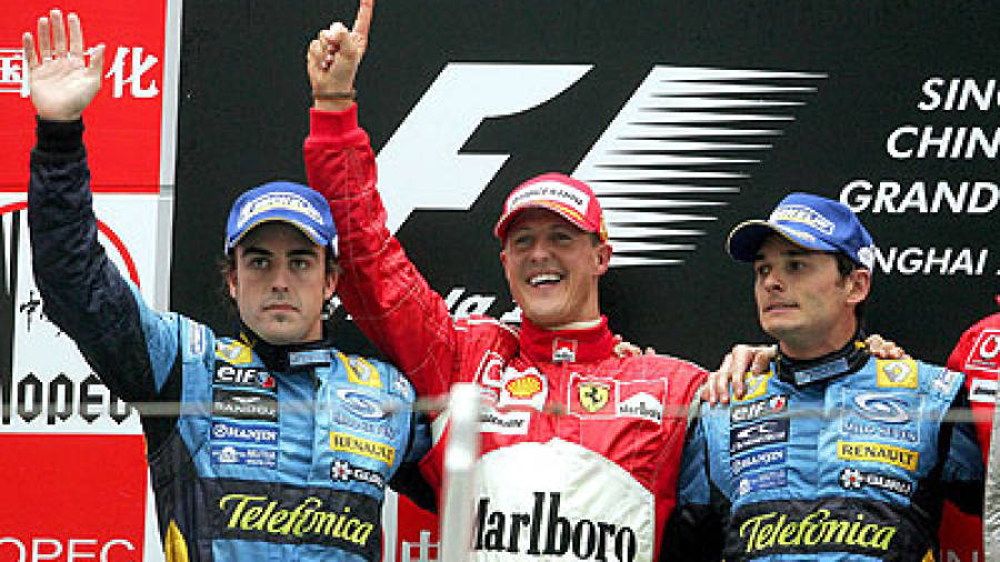 Fernando Alonso y Michael Schumacher