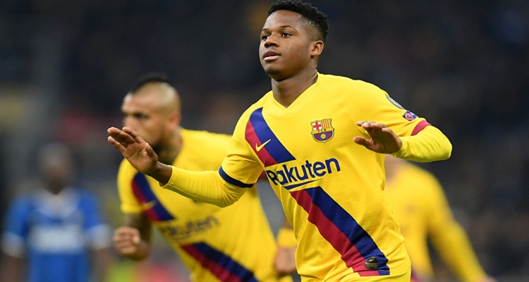 Ansu Fati, FC Barcelona, gol en Champions