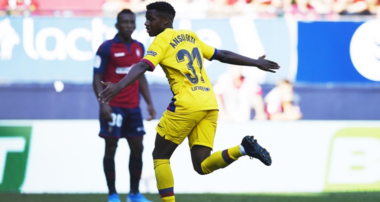 Ansu Fati, debut gol Liga Osasuna