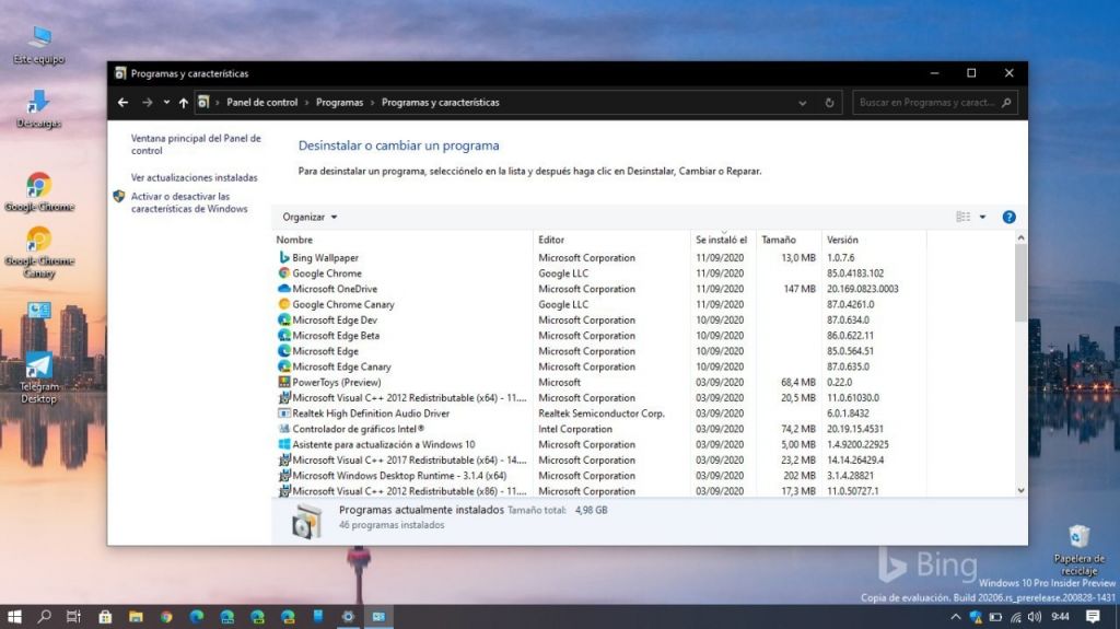 desinstalar edge