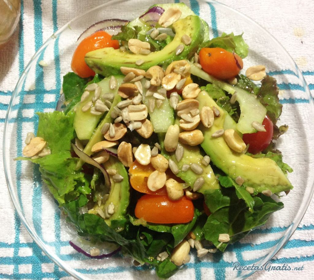 Ensalada con aguacate.