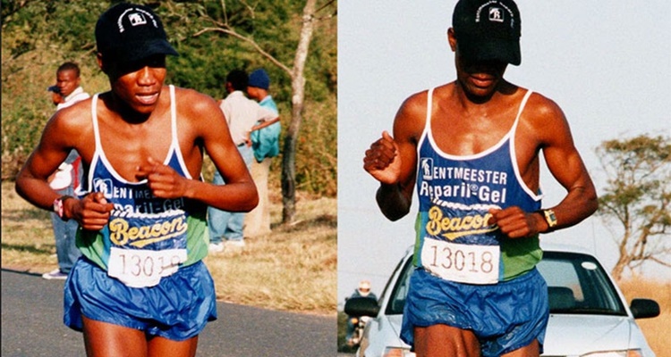 Deportistas Moetsoneng ultra maratón Sudáfrica