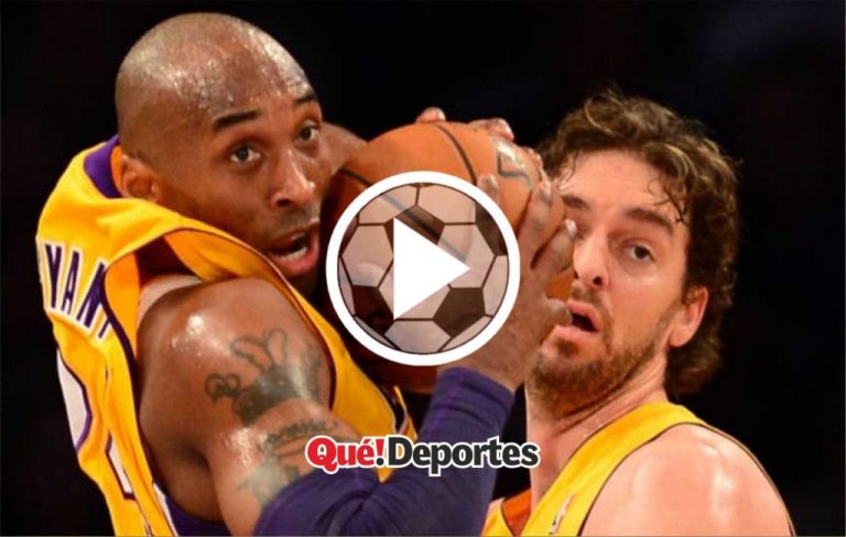 Bestial tapón saltando por encima del aro ¡Y la reacción de Kobe Bryant es bestial!