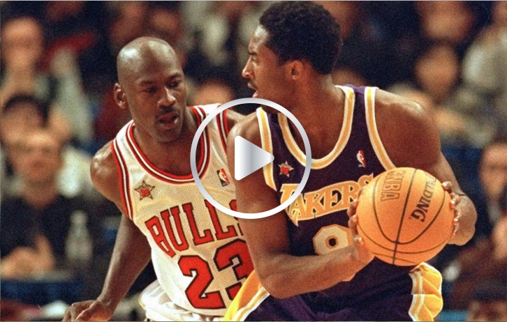 Kobe Bryant copiando a la perfección a Michael Jordan