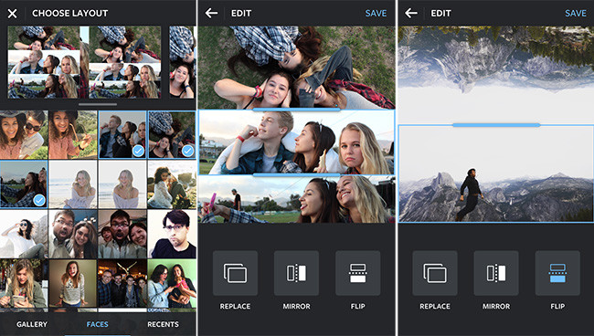 app collages layout