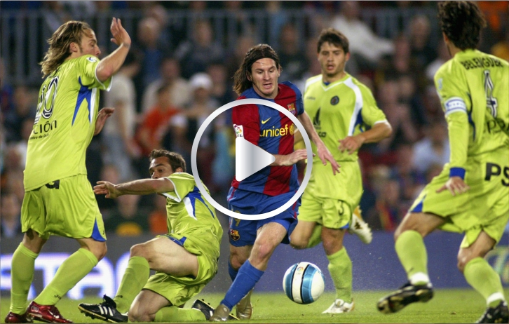 Comparativa entre el idéntico gol de Lionel Messi y Diego Maradona