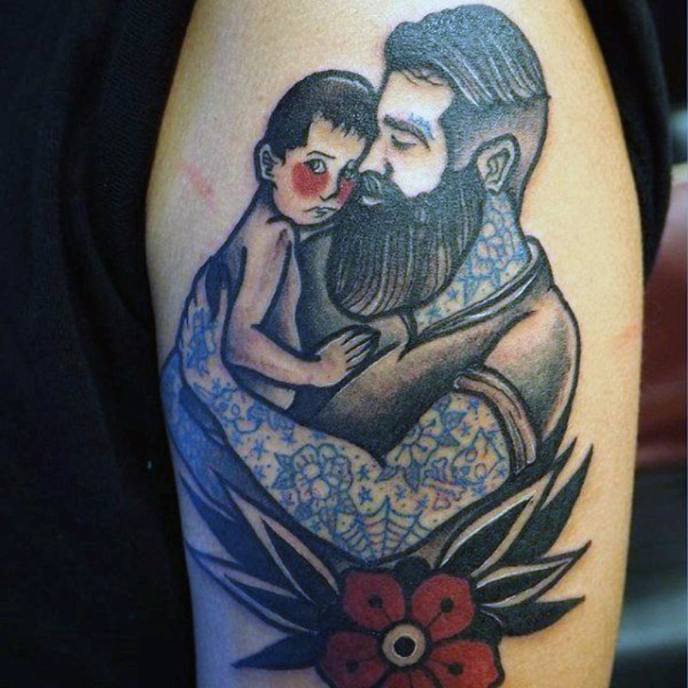 Un abrazo en los tatuajes