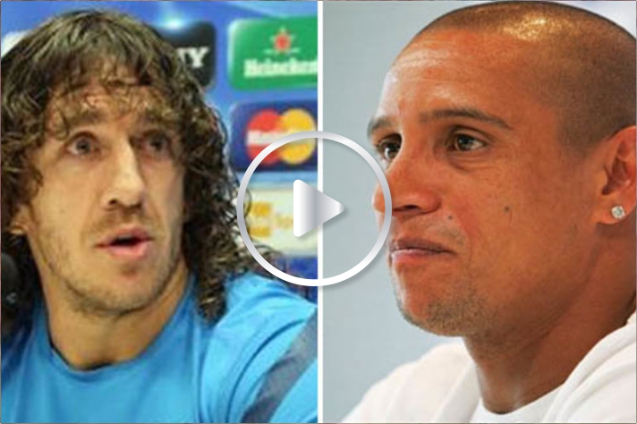 ¡La garra de Puyol! Cuando le puso la cara a un bestial tiro de Roberto Carlos