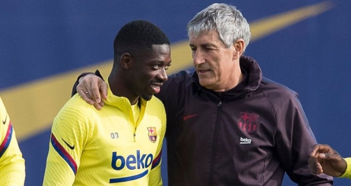 Quique Setién y Dembelé