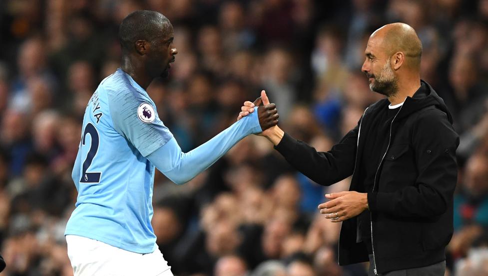 Yaya Touré y Guardiola