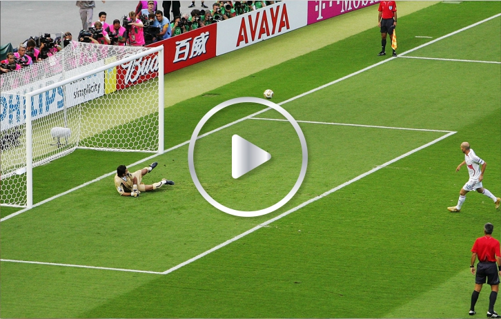 Golazo de Zidane a lo Panenka a Buffon