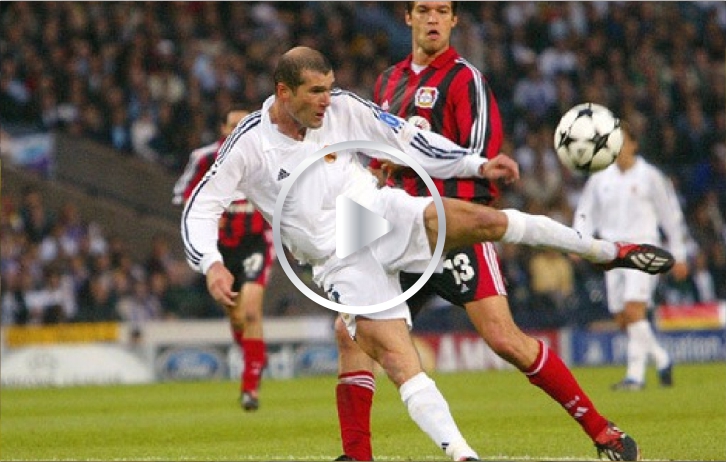 Zidane y un golazo de volea para el Real Madrid