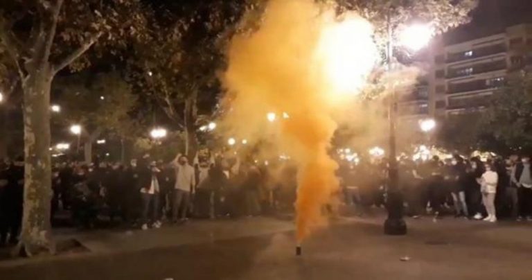 Disturbios en El Espolón logroñés tras una convocatoria organizada por redes sociales