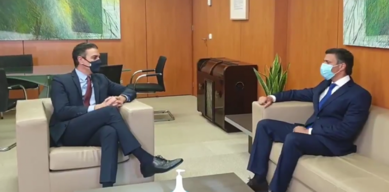 Sánchez se reúne con el opositor venezolano Leopoldo López en Ferraz