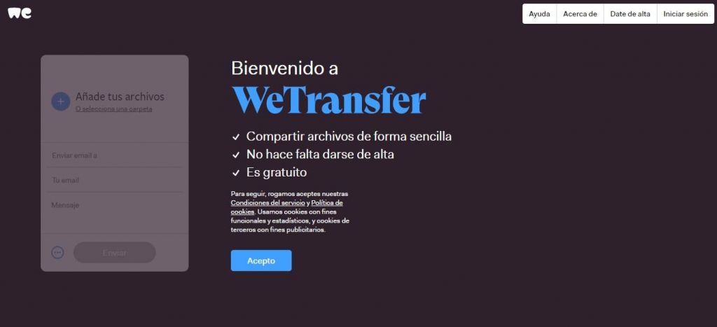 Qué es Wetransfer