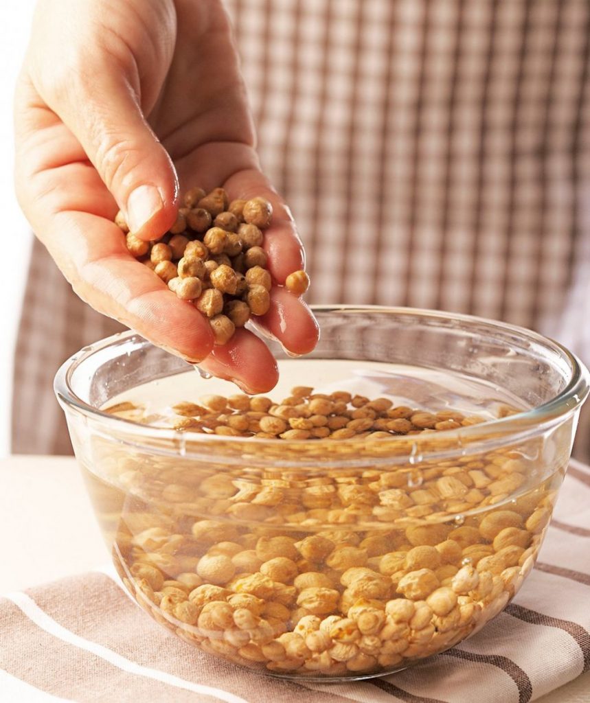 garbanzos en remojo