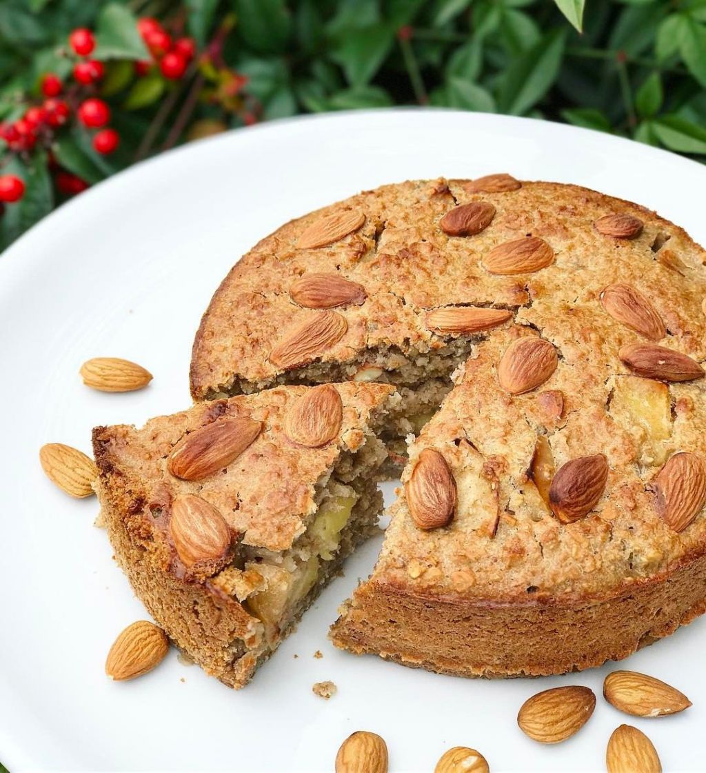 pastel avena y canela