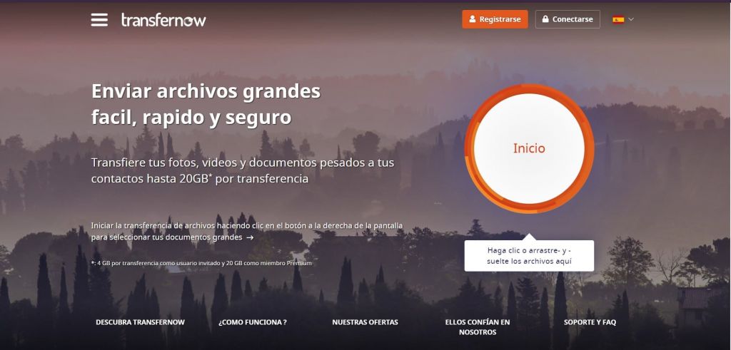 transfernow alternativa wetransfer