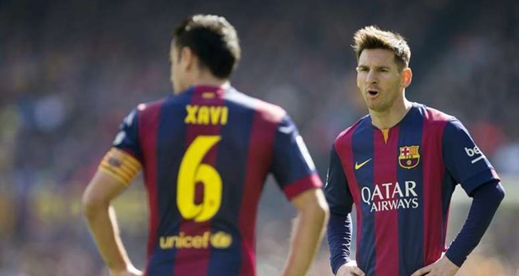 Messi FC Barcelona Xavi