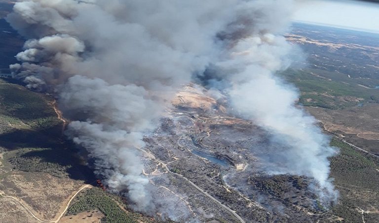 Junta de Andalucía usa imágenes de satélite en las obras de emergencia por el incendio de Almonaster