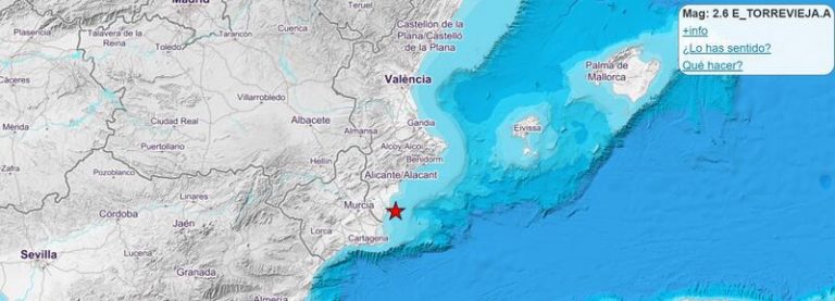 Registrados dos terremotos en pocas horas en el sur de la Comunidad Valenciana