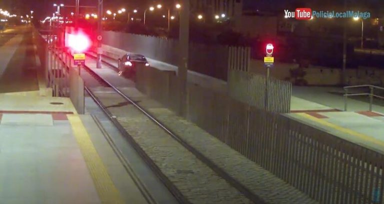 Identificada una joven por conducir ebria por las vías del metro de Málaga