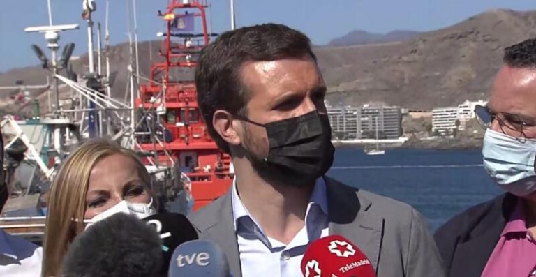 Casado echa la culpa a Sánchez de la crisis migratoria