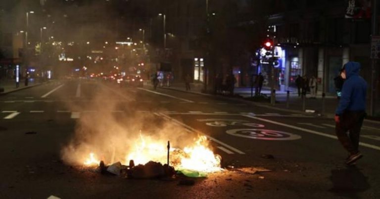 33 detenidos y 12 heridos en los disturbios de anoche 31-O en Madrid