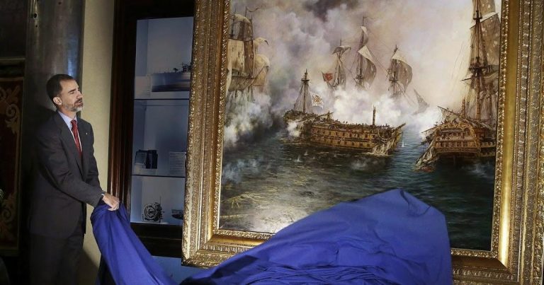 Armada instala en el Museo Naval de San Fernando el cuadro 'El Glorioso'