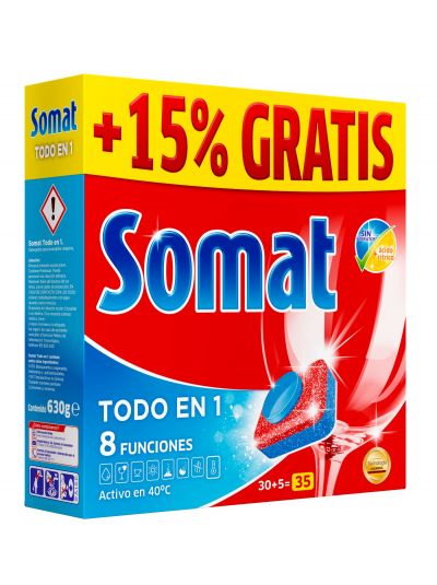 Somat 8 funciones. Los mejores detergentes para lavavajillas por menos de 10 euros