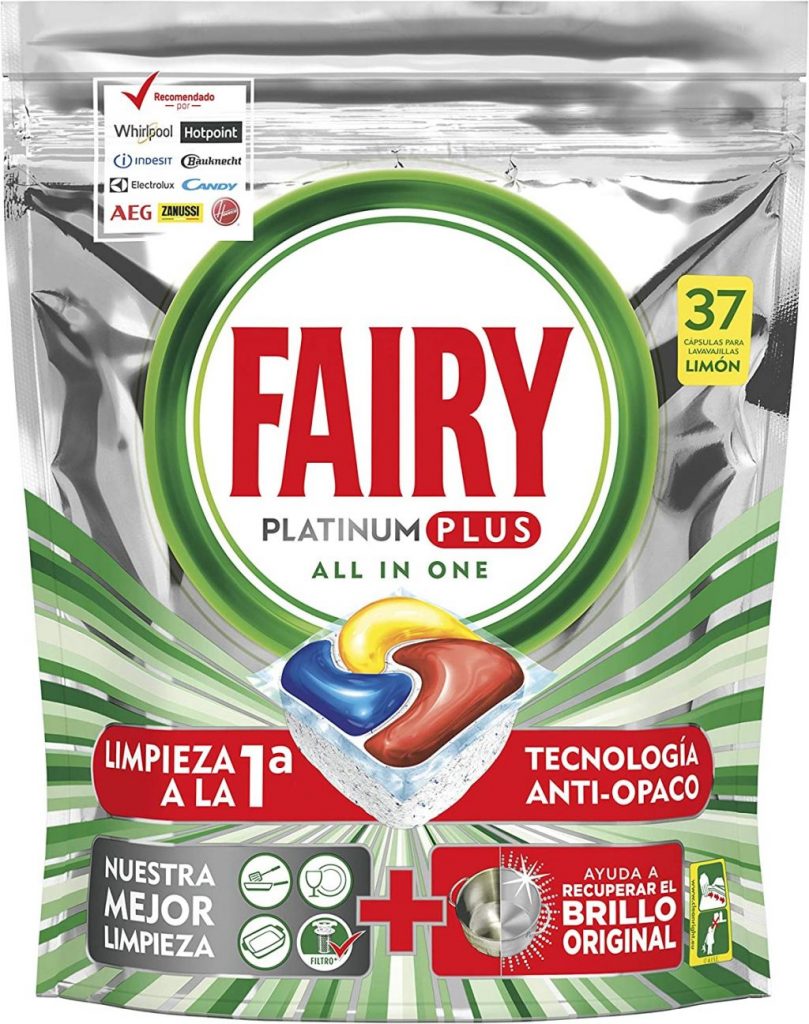 Fairy Platinum Plus. Los mejores detergentes para lavavajillas por menos de 10 euros