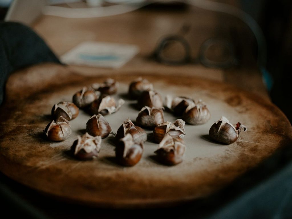 Castañas microondas