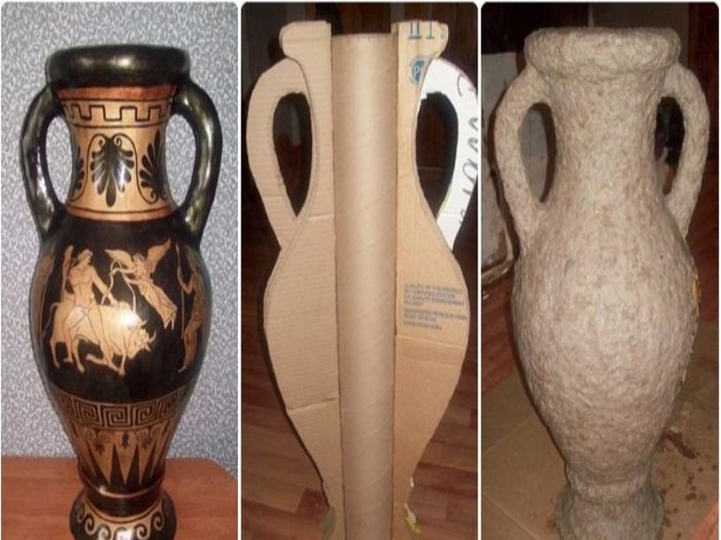 Cómo hacer un jarrón de cartón 1 como diseñar un jarrón de cartón