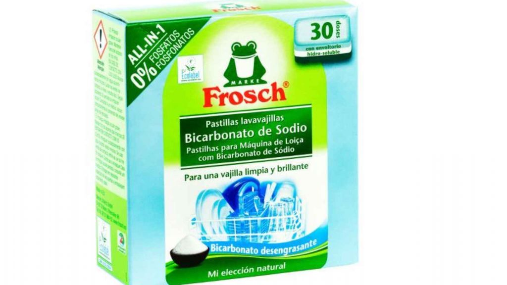 Frosch Bicarbonato de sodio. Los mejores detergentes para lavavajillas por menos de 10 euros
