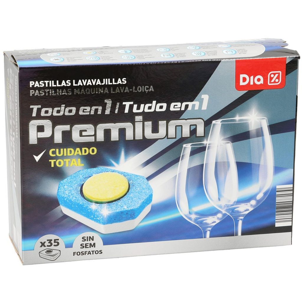 No merecen la pena: los detergentes para lavavajillas que no pasan el filtro de la OCU 87 Dia Todo en 1 Premium Pastillas