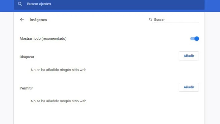 Desactivar la carga de imágenes en el navegador