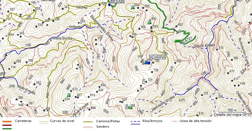 Mapa topográfico - cartografía