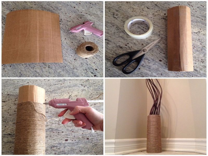 Cómo hacer un jarrón de cartón 4 materiales usados en el jarrón de cartón