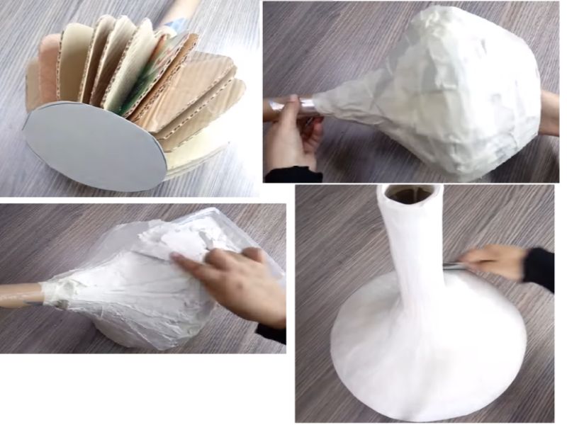 Cómo hacer un jarrón de cartón 5 pasos de elaboracion del jarrón de cartón