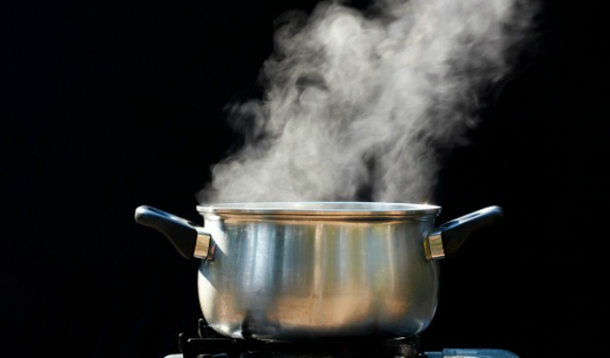 Preparación del puré de patatas