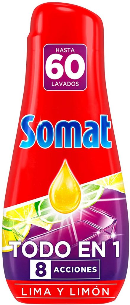 No merecen la pena: los detergentes para lavavajillas que no pasan el filtro de la OCU 92 Somat 8 Acciones Todo en 1 Limón