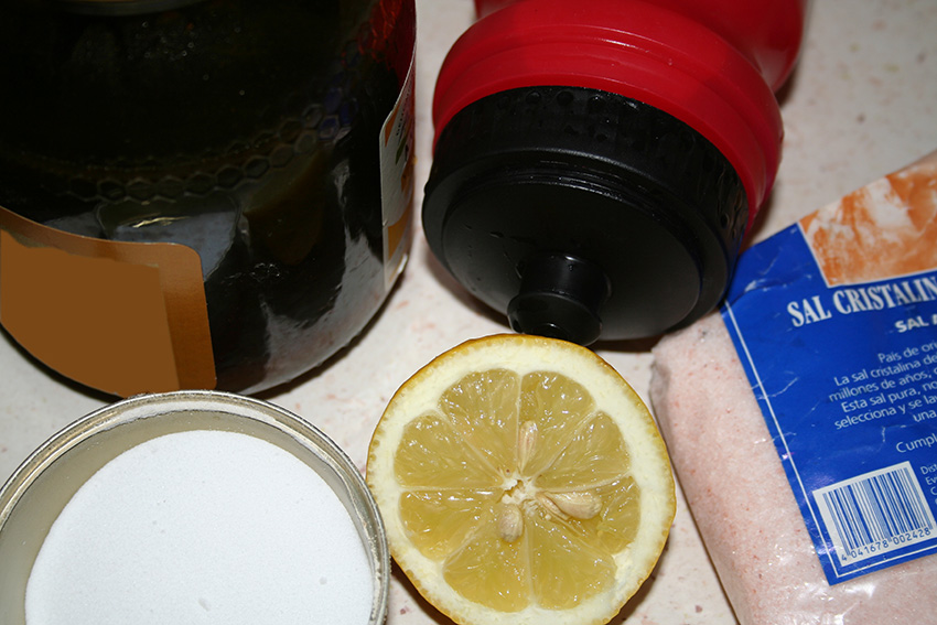 Ingredientes para la bebida isotónica