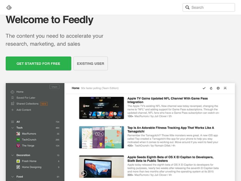 añadir paginas en feedly