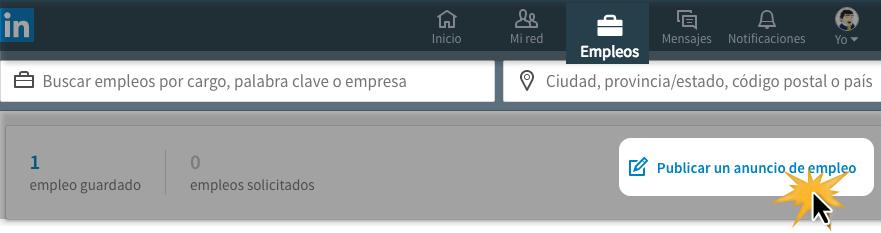 como publicar una oferta de trabajo en Linkedin
