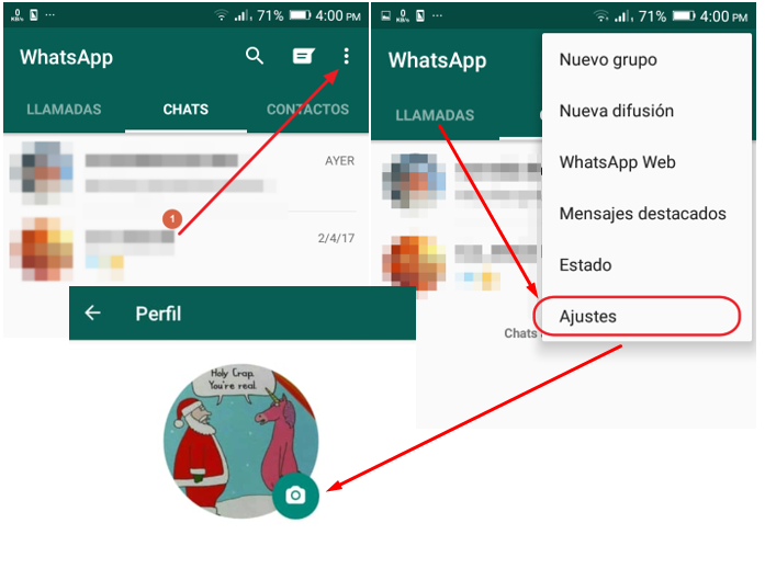 Pasos para cambiar la foto de perfil en WhatsApp en el móvil